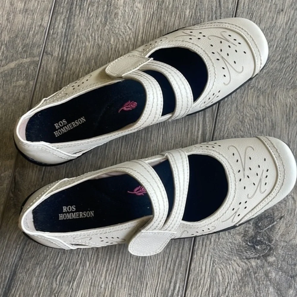 New Ros Hommerson shoes white maryjane, loafers size 8.5 narrow - Picture 4 of 10
